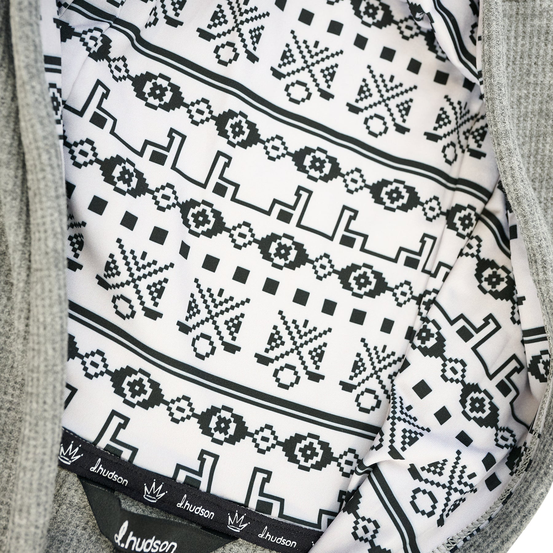 Tribal Waffle Knit Hoodie (Gray)