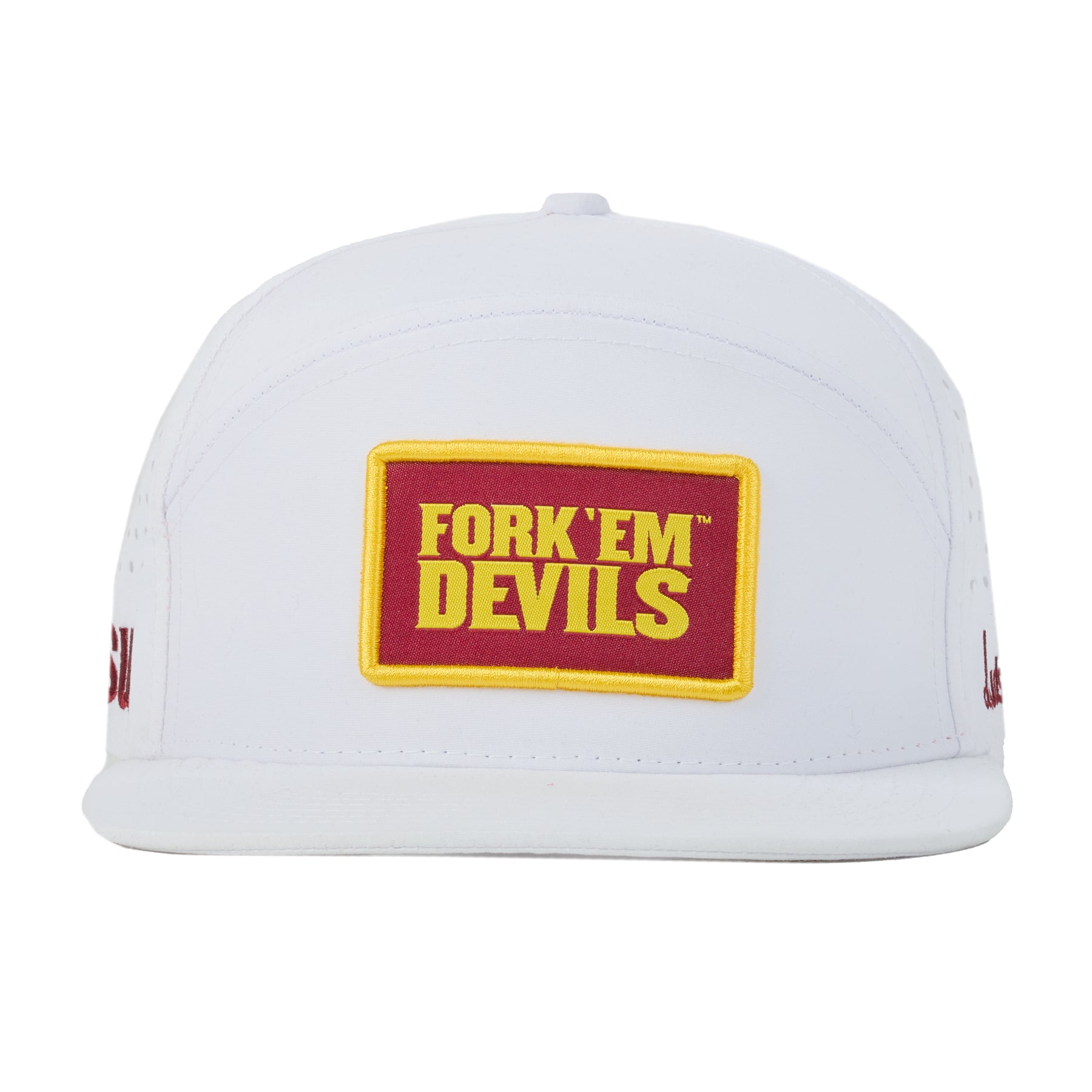 ASU - Fork ‘Em Devils 5 Panel Crossbar (White/Maroon/Gold)