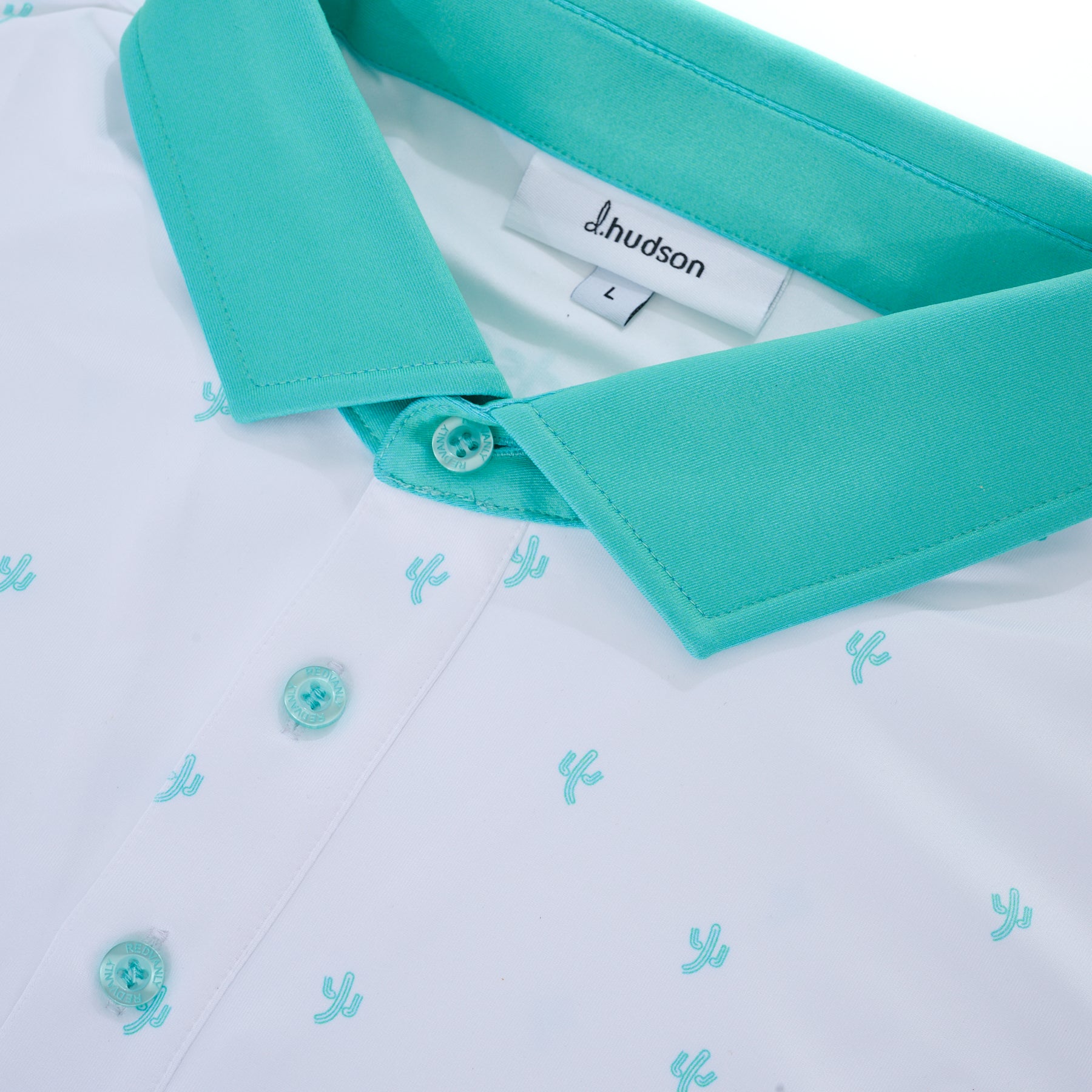 Dancin' Cactus Polo (White/Mint)