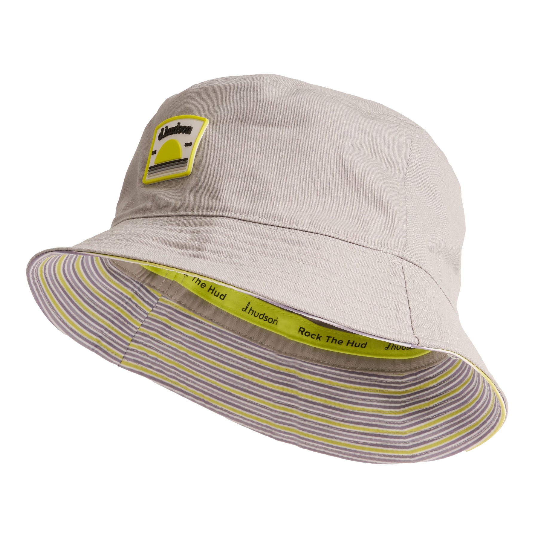 Sunset Bucket Hat (Gray/ Neon Green/ Black)