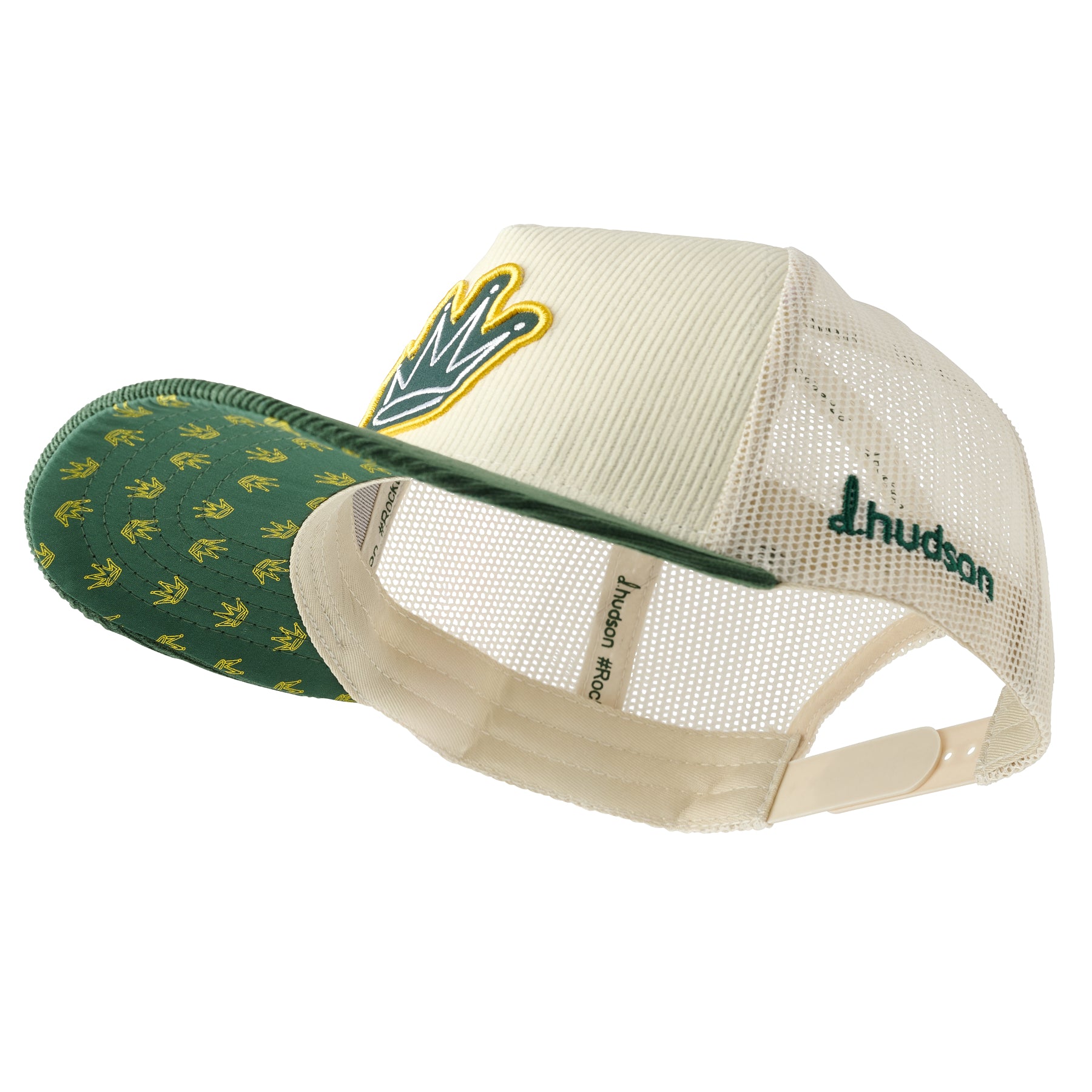 d.Crown Corduroy Trucker Mesh (Cream/Green)