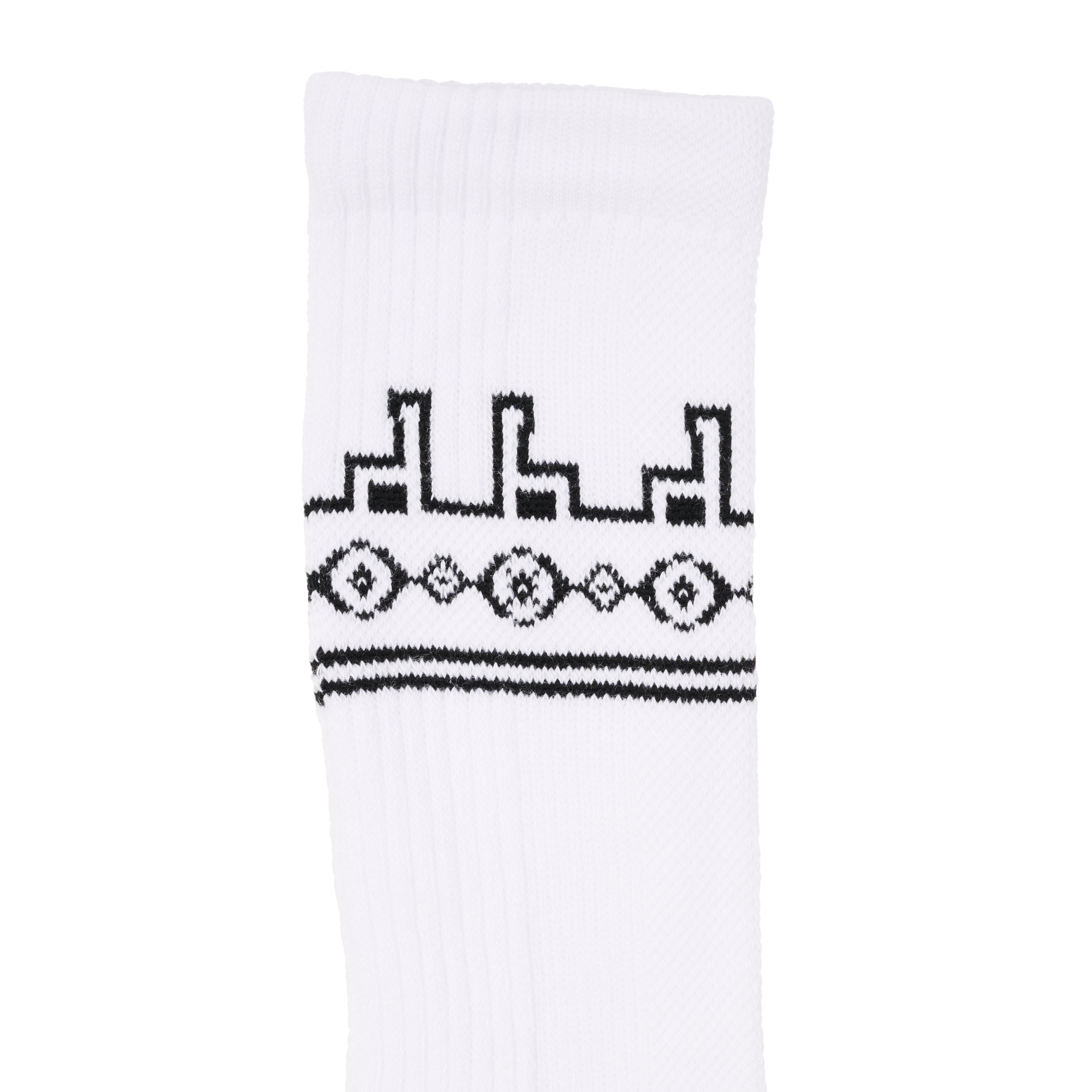 Tribal Print Socks (White)