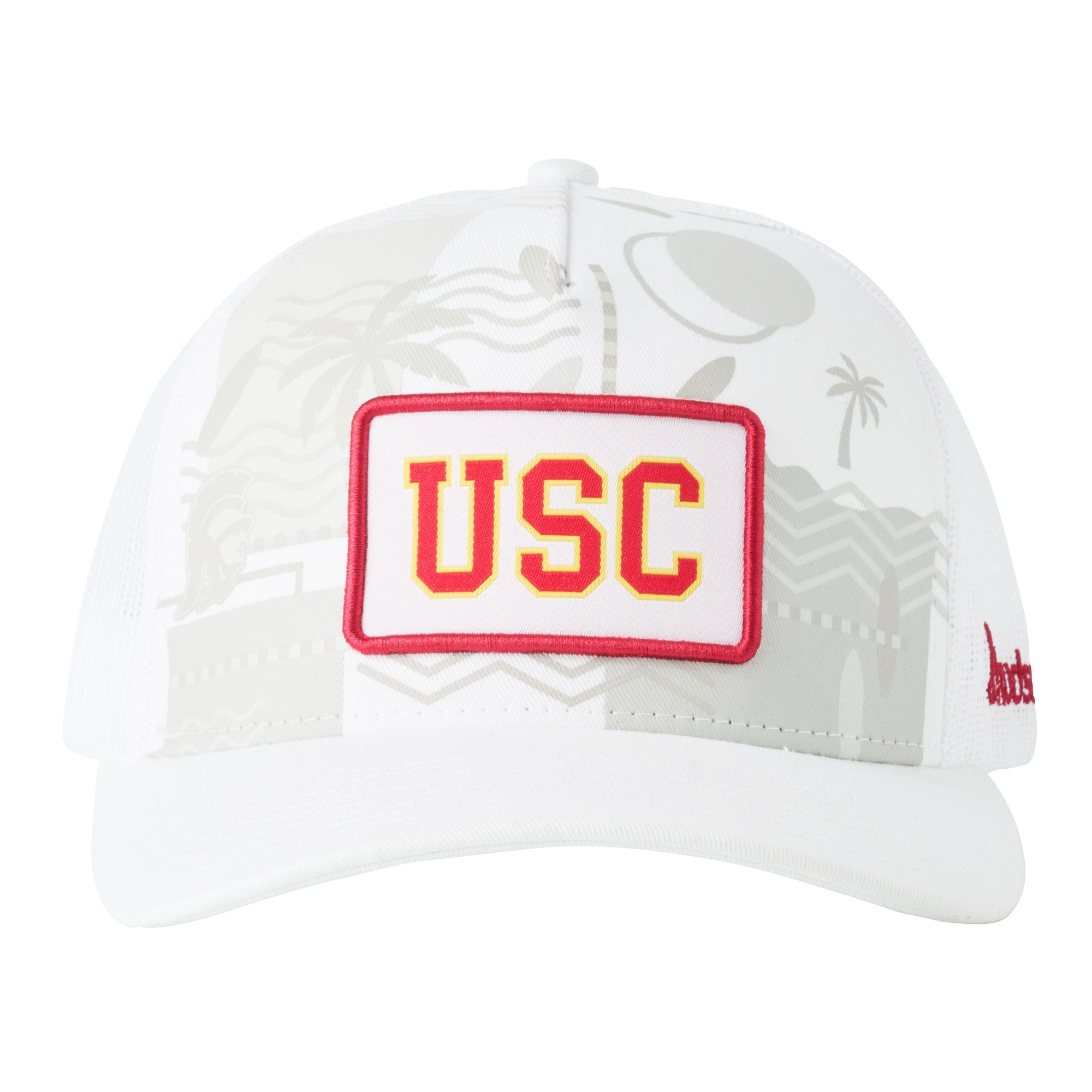 University of Southern California - 5P Trucker Mesh "USC" (White)