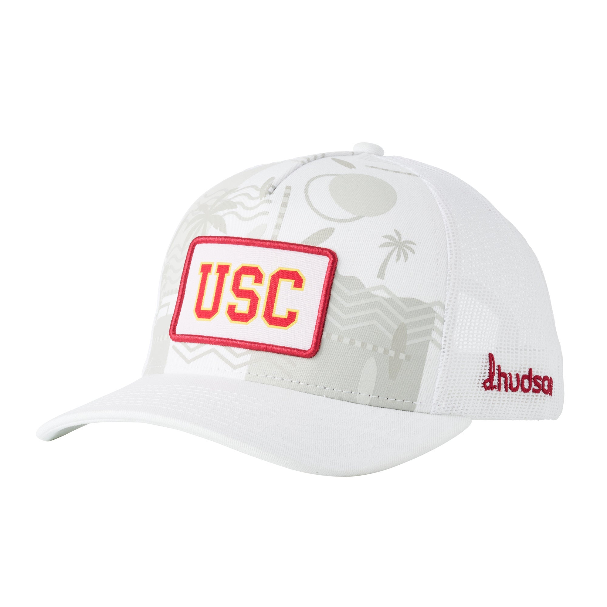 University of Southern California - 5P Trucker Mesh "USC" (White)