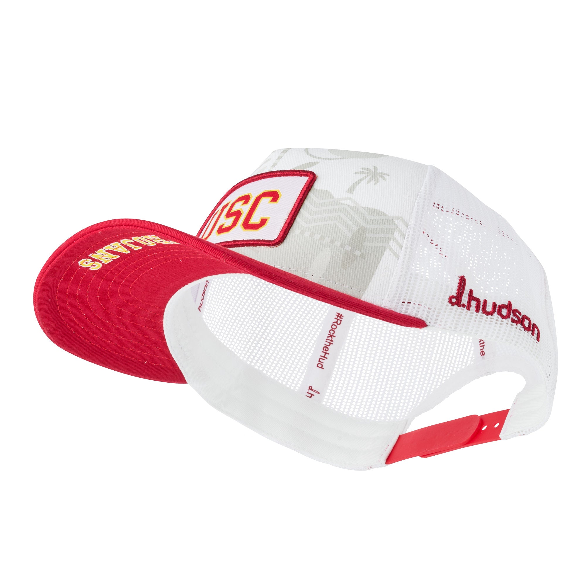 University of Southern California - 5P Trucker Mesh "USC" (White/Red)