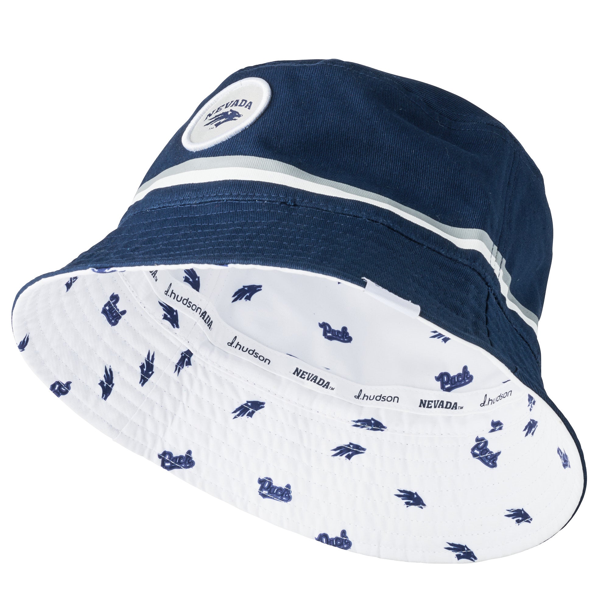 University of Nevada - Reversible Bucket Nevada Circle Patch (Navy/White)