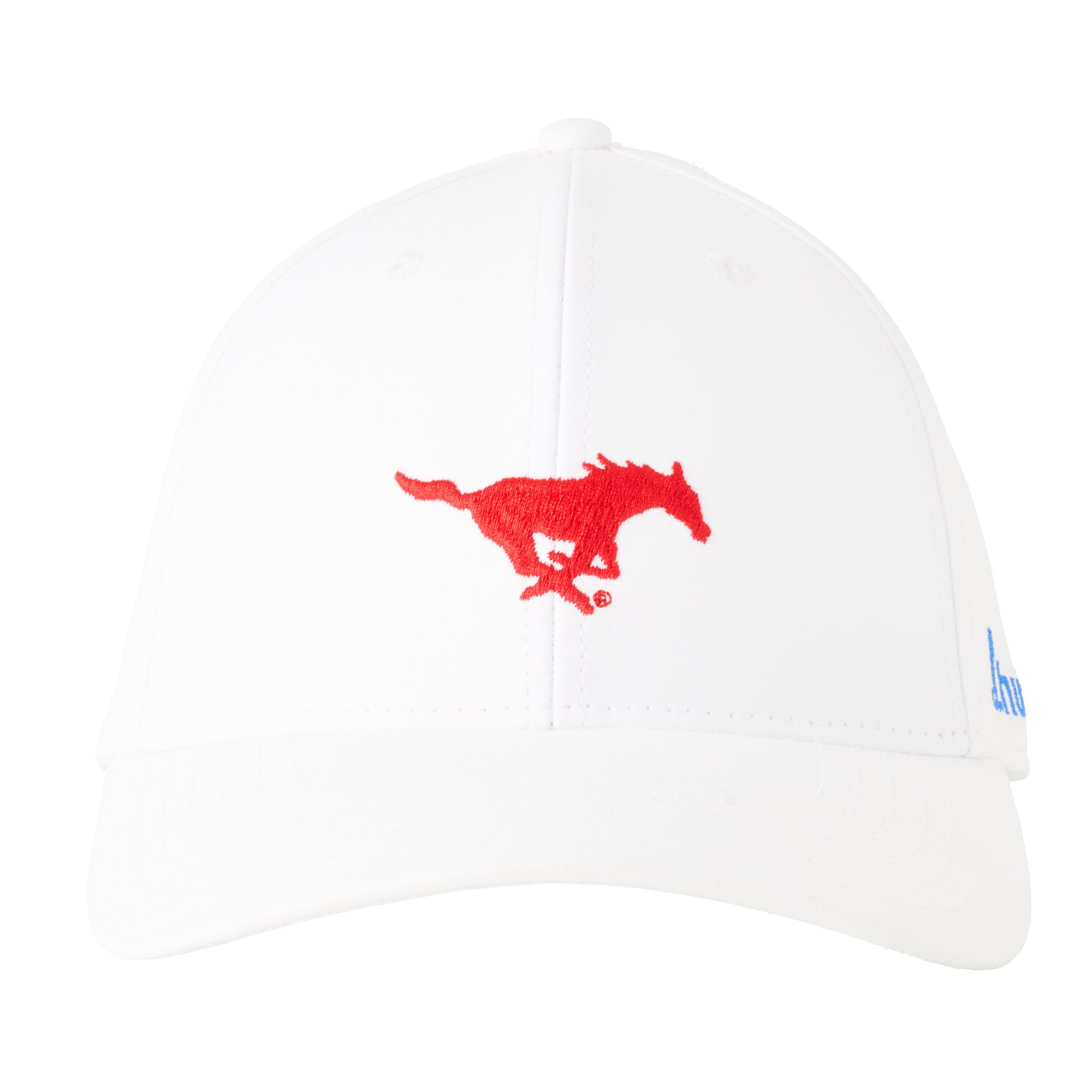 Southern Methodist University - Ladies Ponytail Mustang (White)