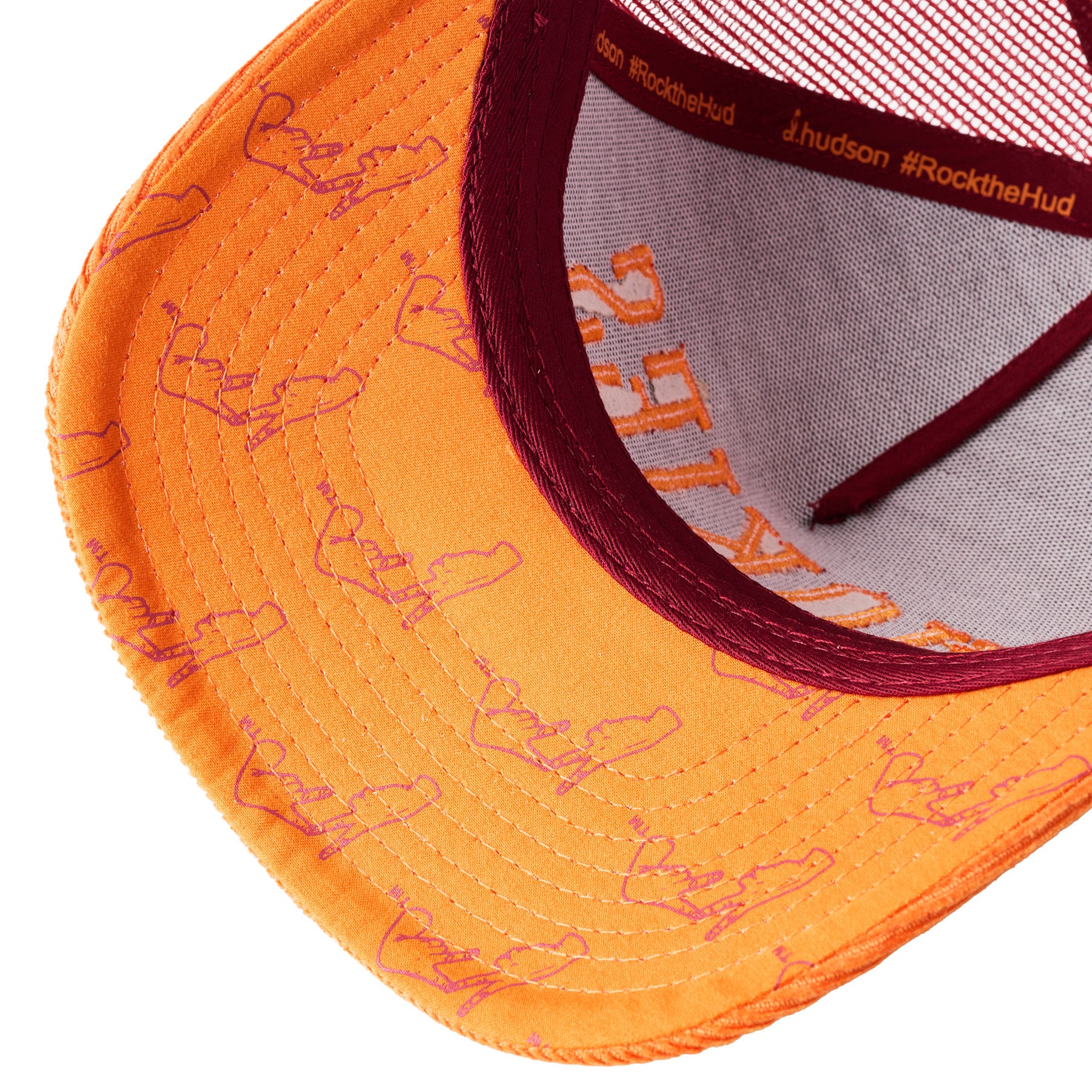 Virginia Tech - Hokies 5P Corduroy Trucker Mesh (Maroon/Orange)