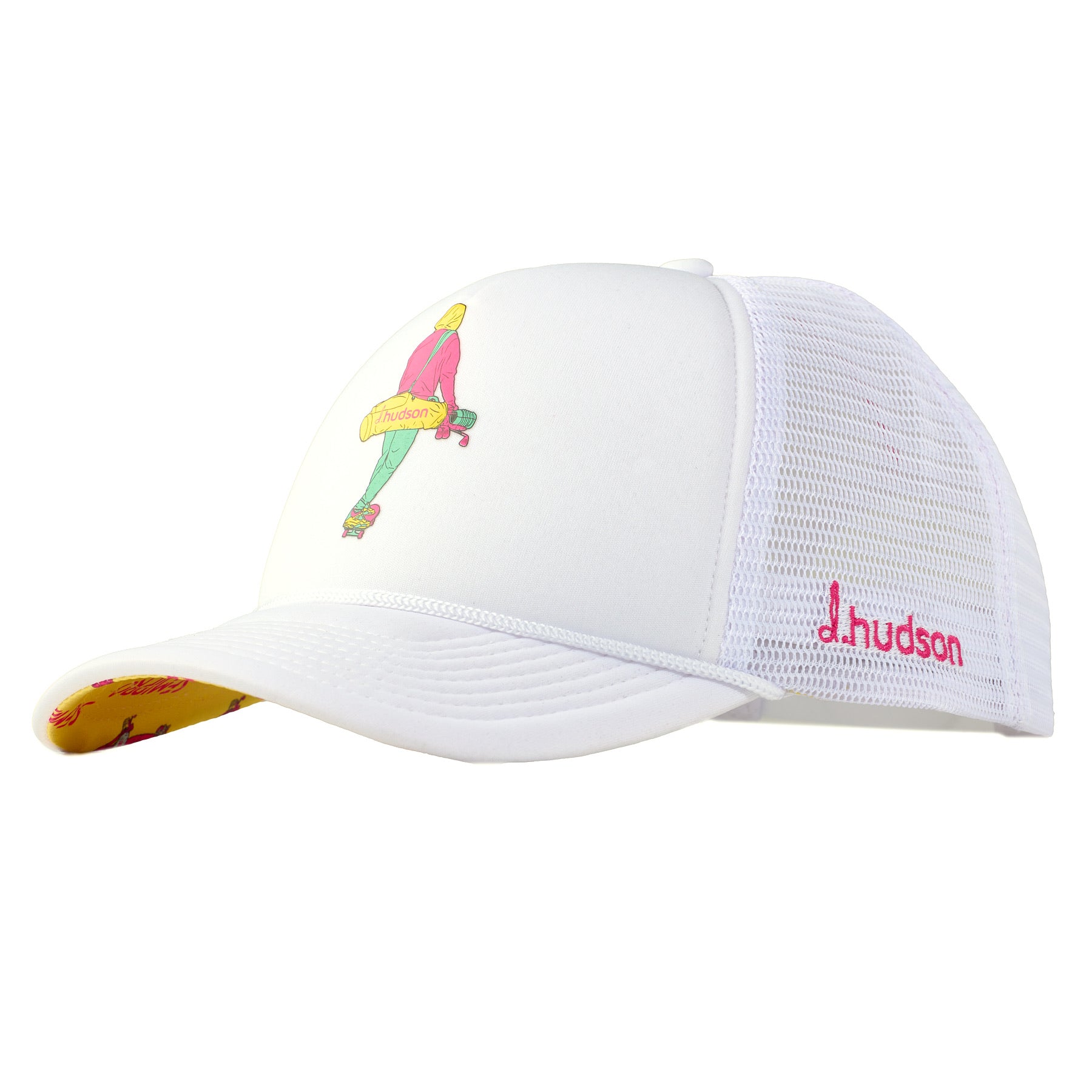 Semi Pro Foam Trucker Mesh (White/Yellow/Pink)