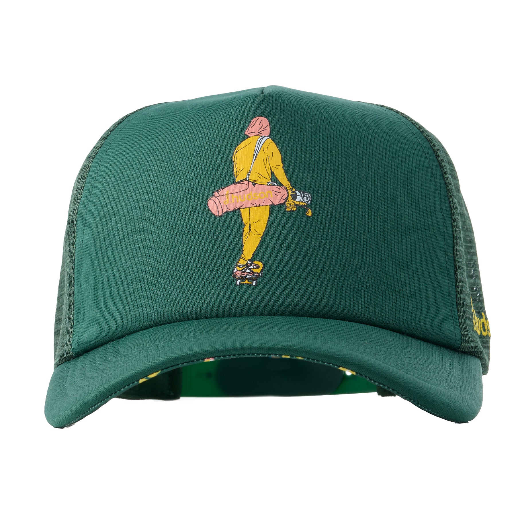 (Forest Semi – Hat Green/Mustard) Golfwear, Pro LLC d.hudson Trucker