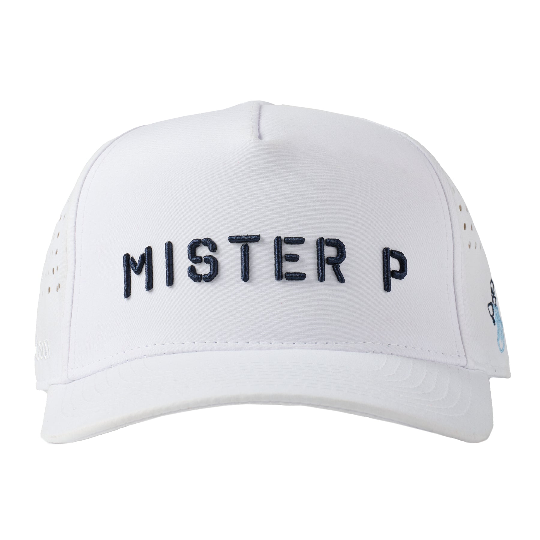 MISTER P Performance Hat (White/Navy)