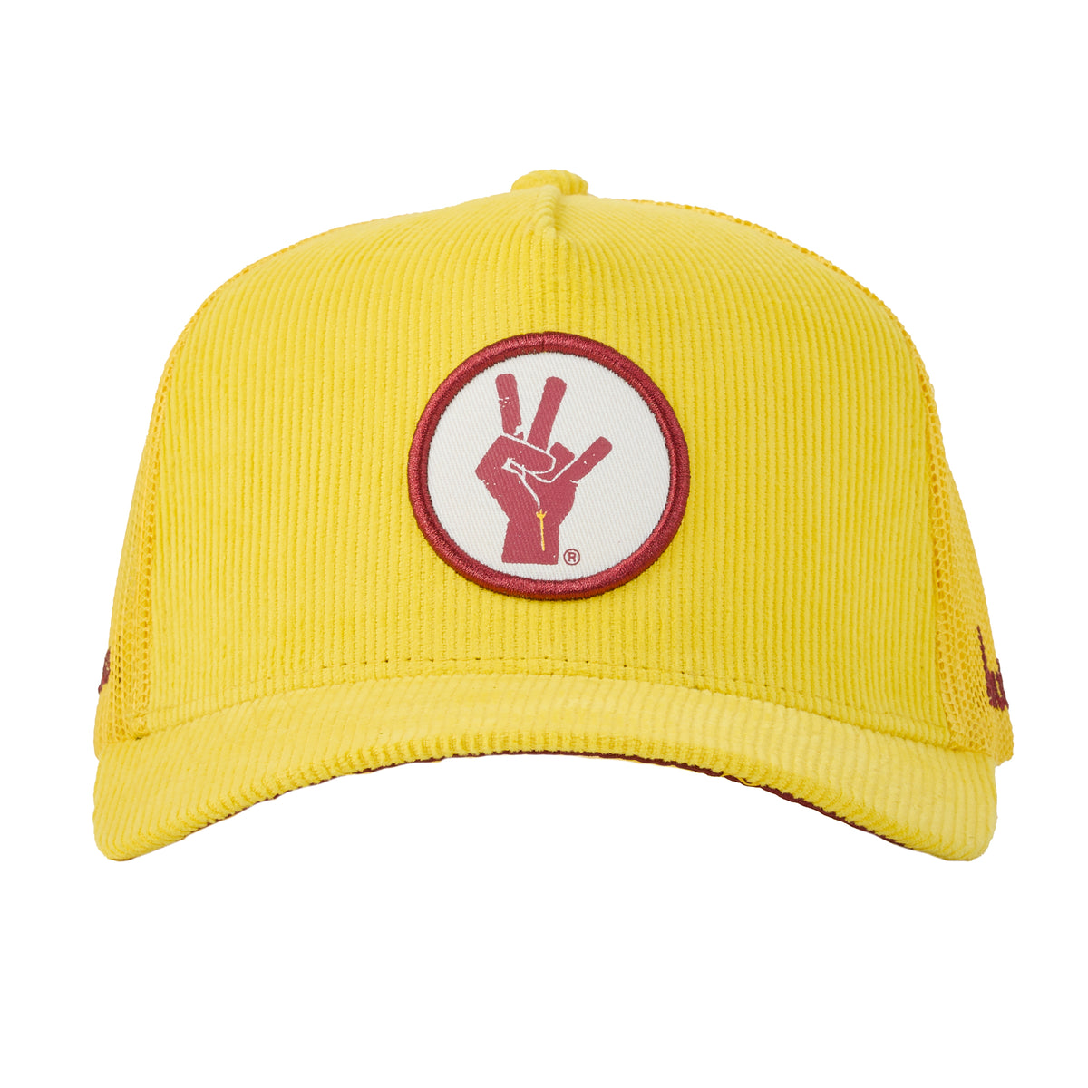 ASU - Pitchfork Hand Mark Corduroy Trucker Mesh (Gold/Maroon)