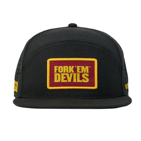 ASU - Fork ‘Em Devils 5 Panel Crossbar (Black/Maroon/Gold)