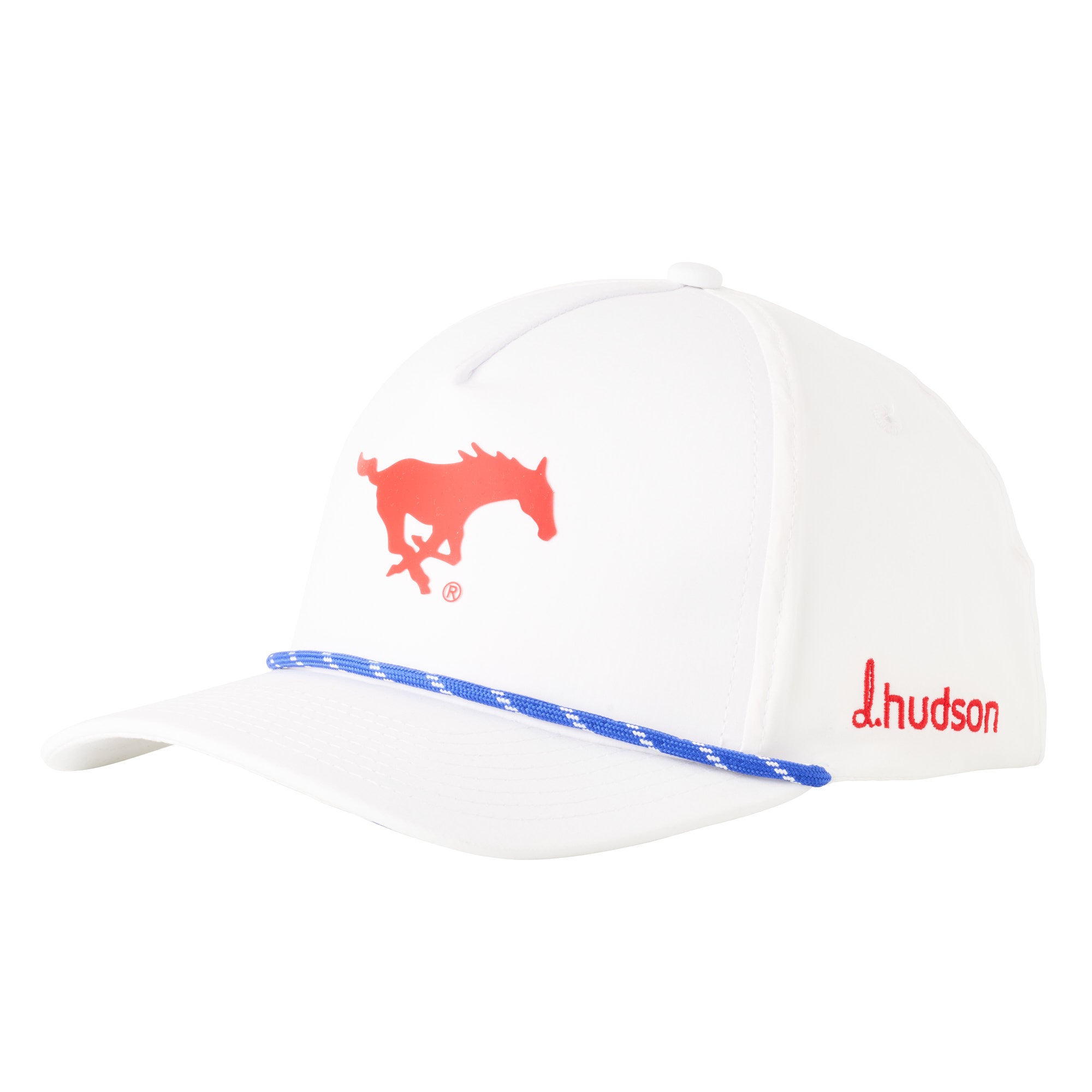 Southern Methodist University - 5P Polyblend Rope Mustang (White)