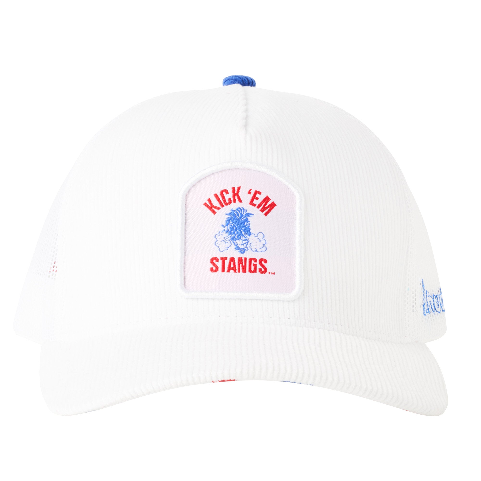 Southern Methodist University - 5P Corduroy Trucker "Kick "Em Stangs" Patch (White)