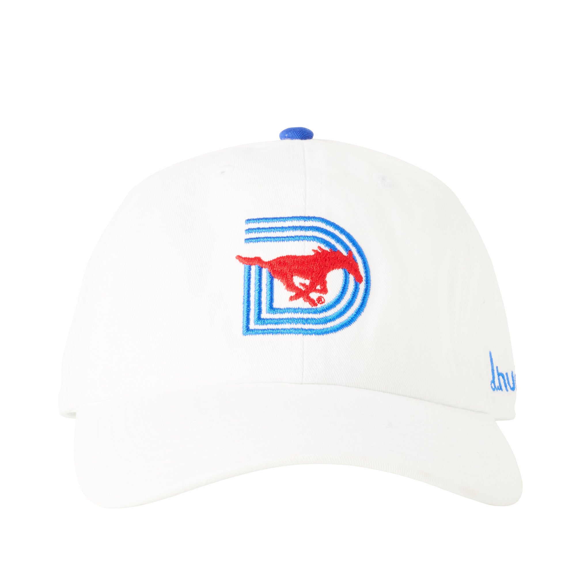 Southern Methodist University - 6P Cotton Twill Dad Hat (White)