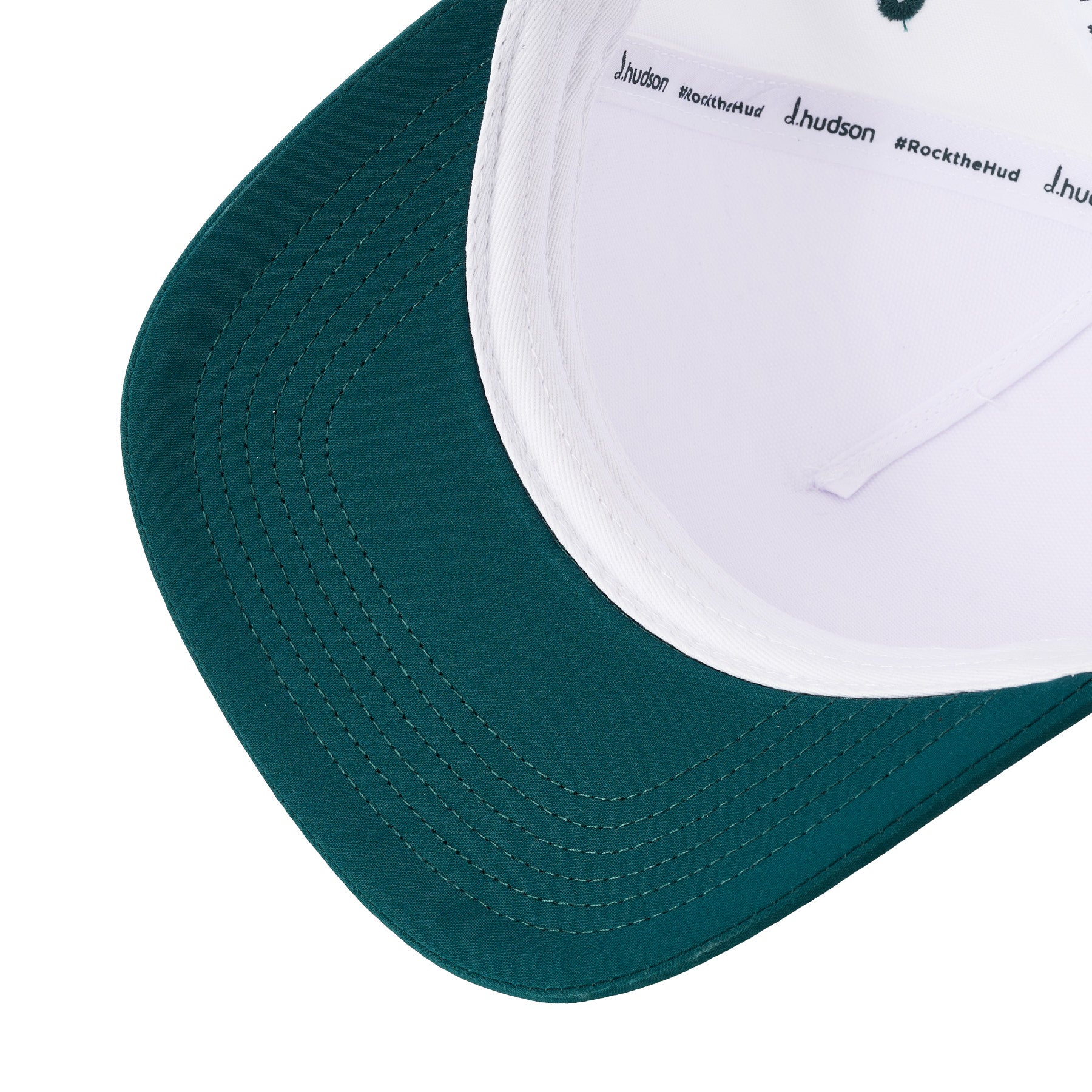 5 Panel Microfiber - Hunter Green/White