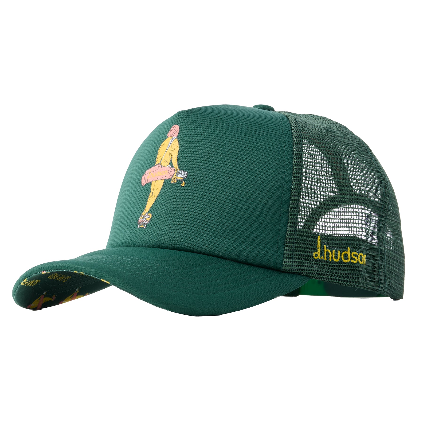 Semi Pro Trucker Hat (Forest Green/Mustard) – d.hudson Golfwear, LLC | 